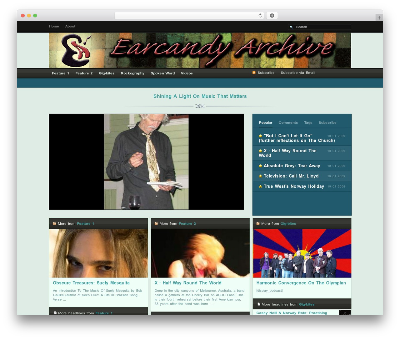 Gemini WordPress theme - earcandyarchive.com Gemini WordPress theme - earcandyarchive.com