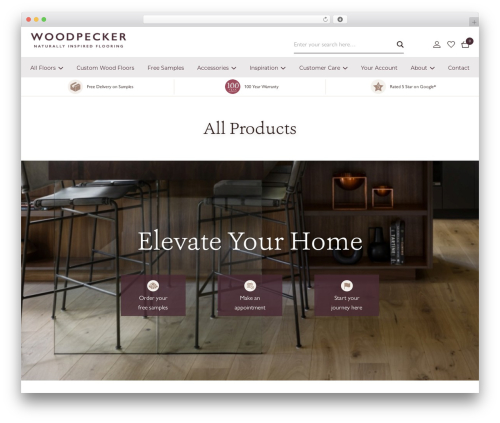 Theme WordPress Storefront - woodpeckerflooring.com