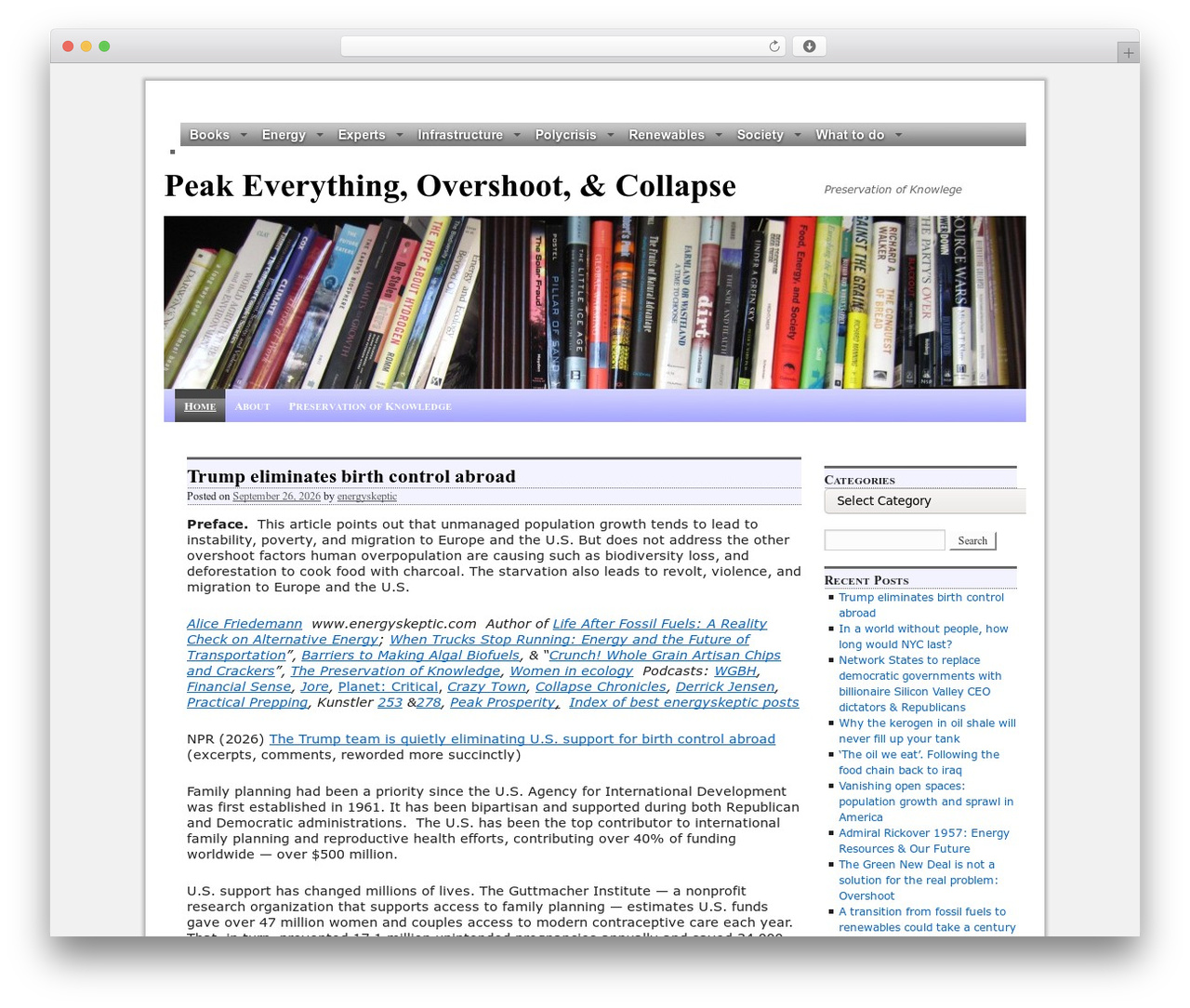 Weaver top WordPress theme - energyskeptic.com Weaver top WordPress theme - energyskeptic.com