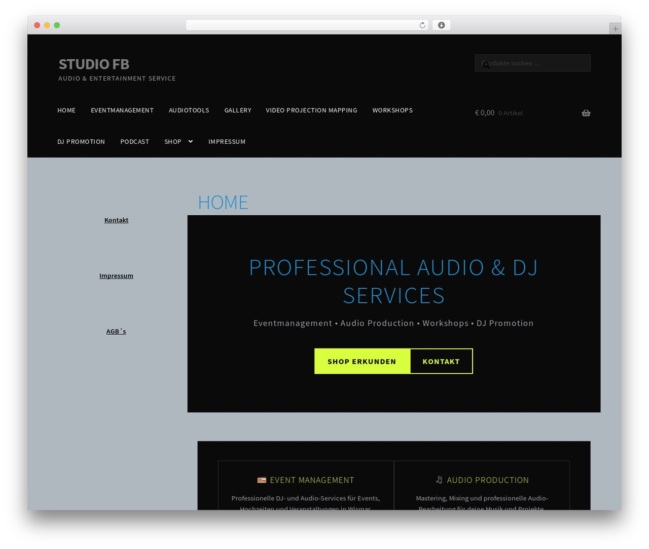WordPress theme Storefront - studiofb.de