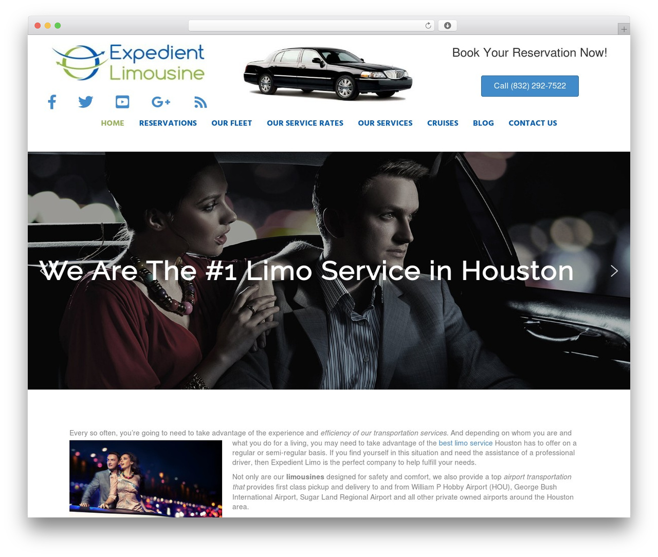 WordPress theme Beaver Builder Theme - expedientlimo.com