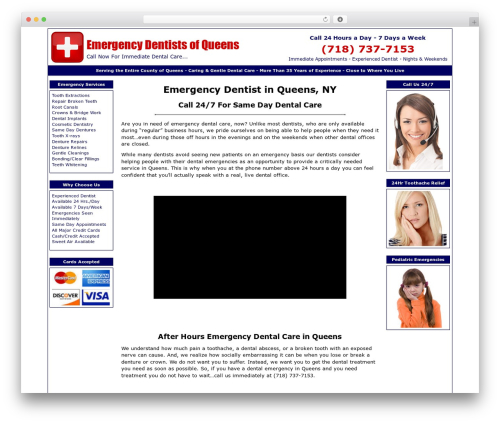 WP theme Generic Theme Responsive - emergencydentistsofqueens.com