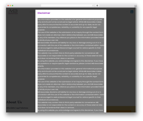 Disclaimer Popup (disclaimer-popup) free WordPress plugin - mblegalassociates.com Disclaimer Popup (disclaimer-popup) free WordPress plugin - mblegalassociates.com