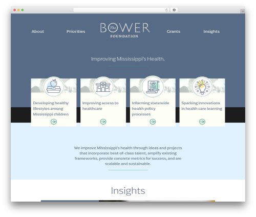 Bower Foundation WordPress theme - bowerfoundation.org