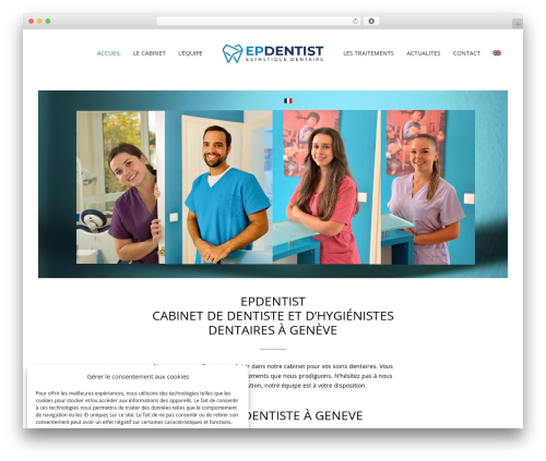 Mobile info WordPress plugin - epdentist.ch
