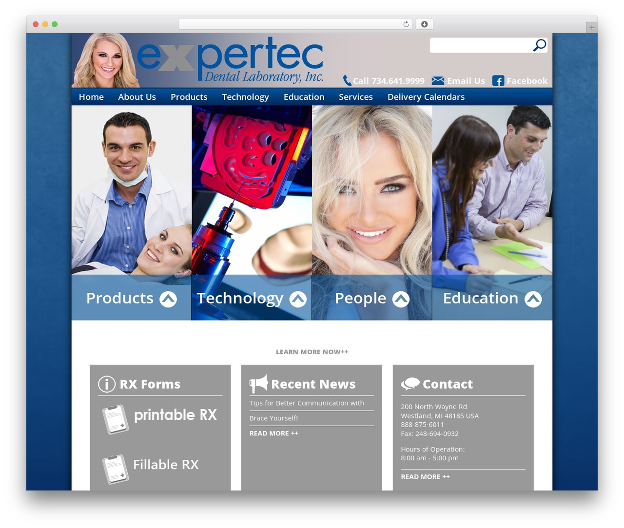 Expertec WordPress theme - expertecdental.com