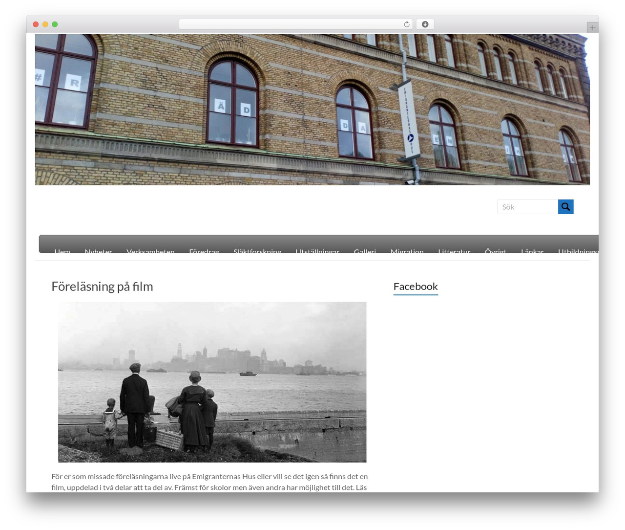 WordPress theme Spacious - emigranternashus.se