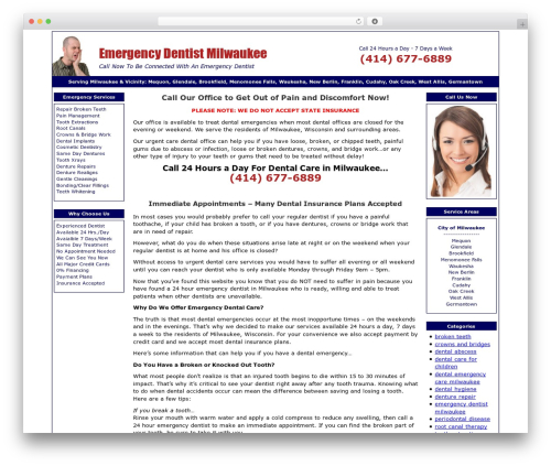 WP theme Generic Theme Responsive - emergencydentistmilwaukee.com