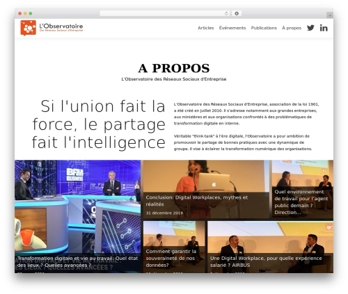 Zerif PRO WordPress theme - esnbp.fr
