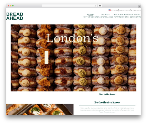 Bread Ahead theme WordPress - breadahead.com