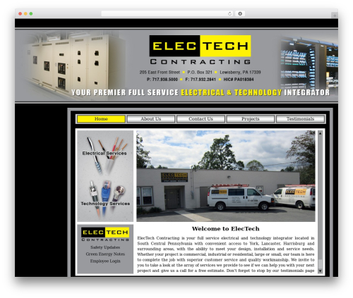 electech WordPress website theme - electech.us