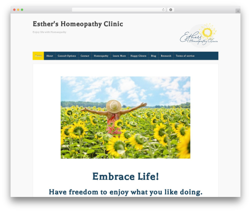 Responsive Pro best WordPress theme - esthershomeopathyclinic.com
