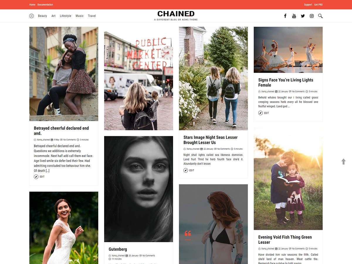 WordPress theme Chained