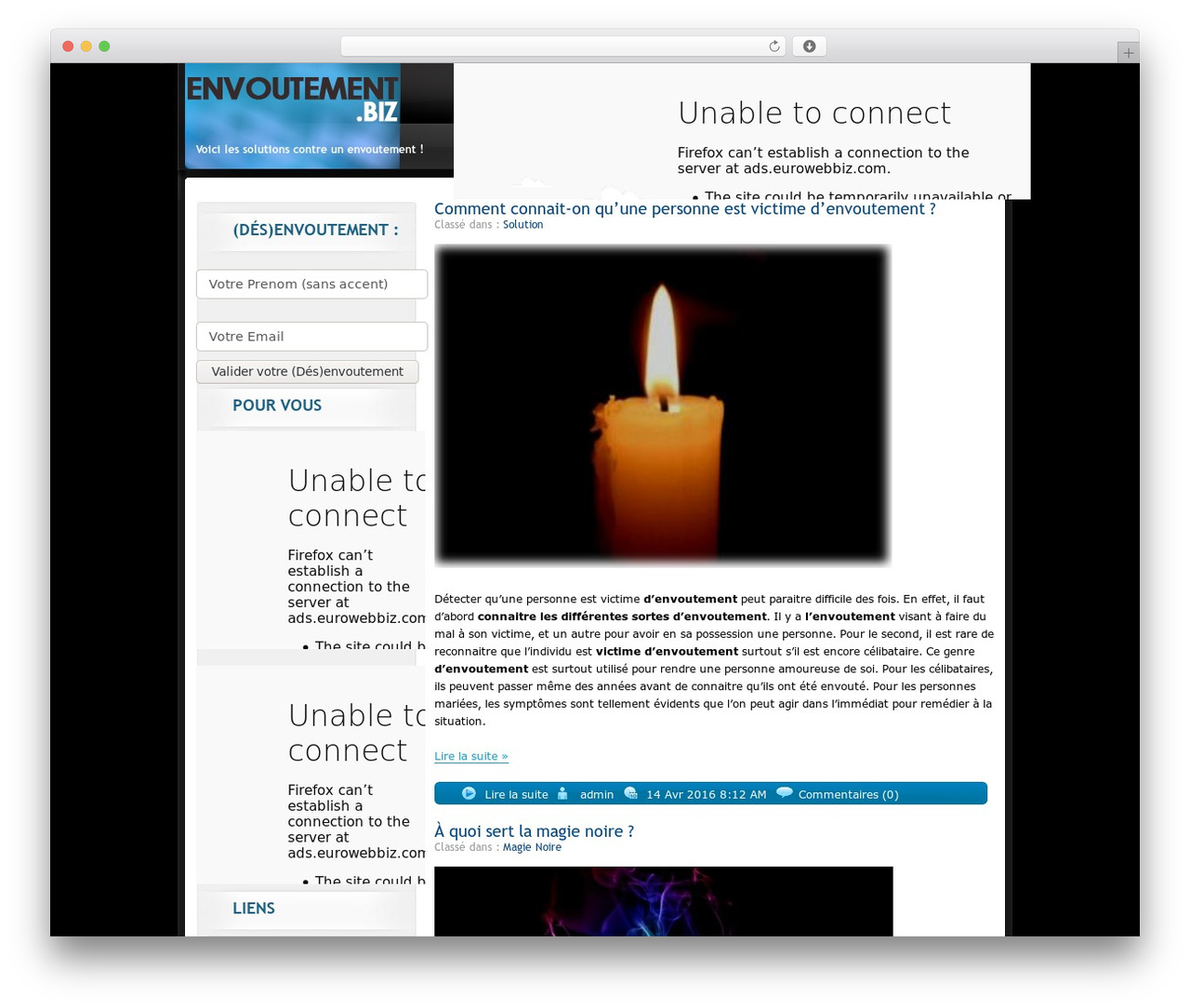 ClearPixels WordPress theme - envoutement.biz