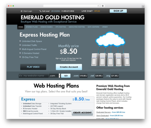 Resellerspanel WordPress plugin - emeraldgoldhost.com