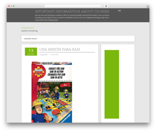 Contango WordPress theme design - elpauer.org