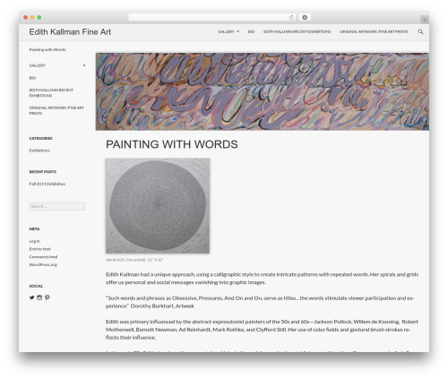 Davinci WordPress website theme - ekallmanartwork.com