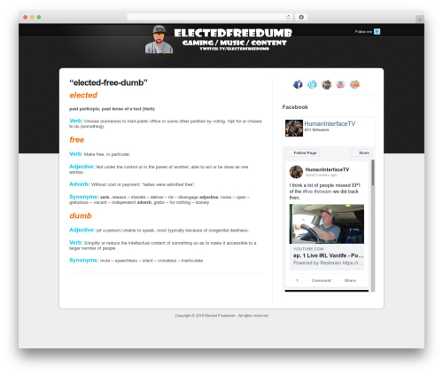 deStyle WordPress theme - electedfreedumb.com