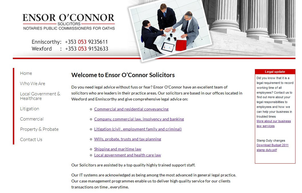 Ensor O'Connor WP theme by Graphedia