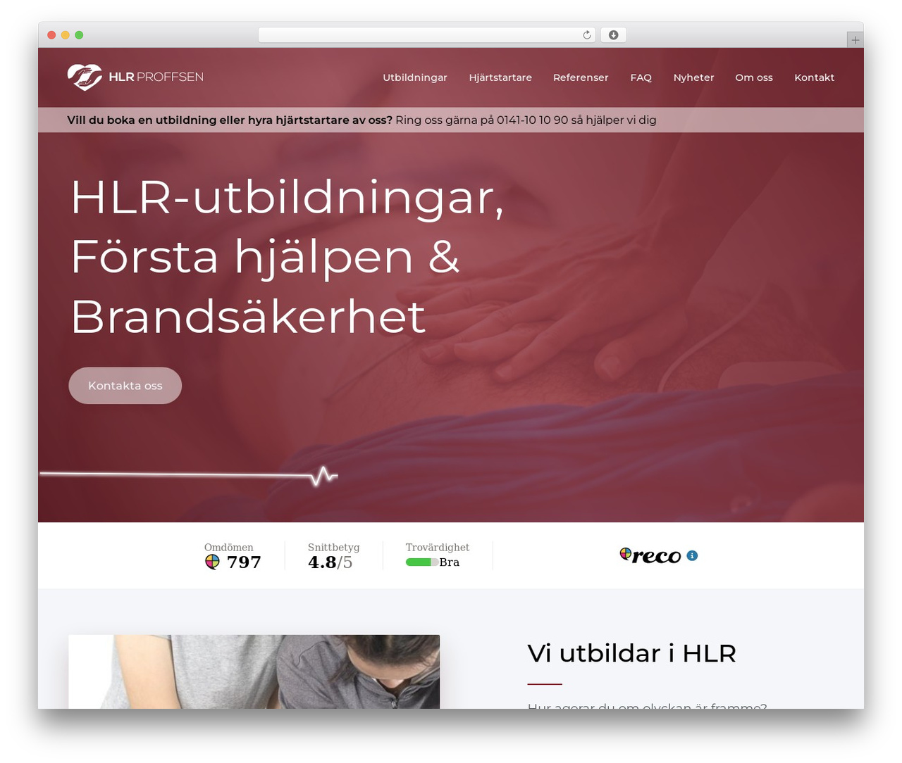 Generation WordPress website theme - hlrproffsen.se