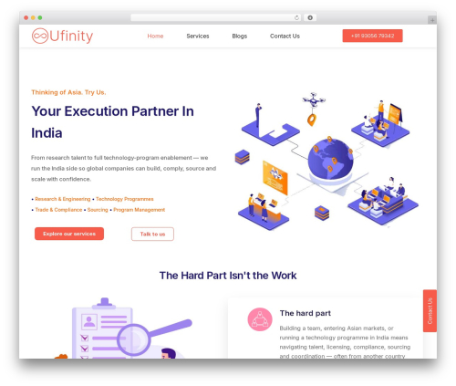 ryse WordPress theme - ufinity.in