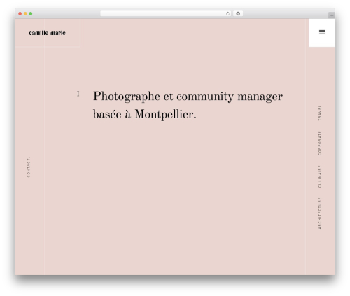 Sahel WordPress theme - camillemarie.fr