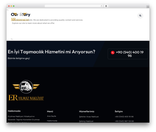 Transpi WordPress theme - eryilmaznakliyat.com