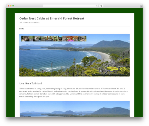 Twenty Twelve best free WordPress theme - emeraldforestretreat.com