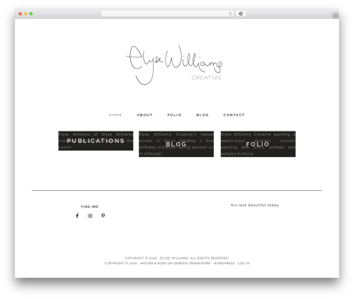 WordPress theme Antler & Rose - elysewilliams.com.au