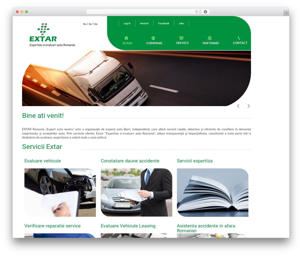 WordPress theme Extar - extar.ro