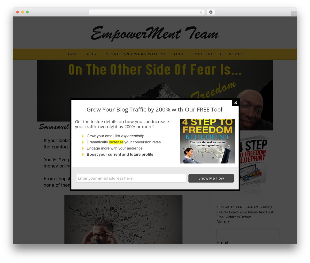 WordPress theme Thesis - empowermentteam.org