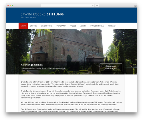 Benevolence WordPress page theme - erwin-roeske-stiftung.de