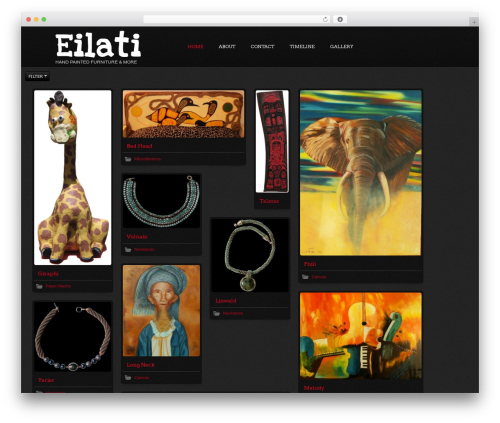 Eilati WordPress theme design - eilati.com