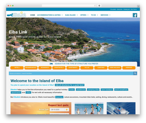 Elbalink WordPress hotel theme - elbalink.co.uk