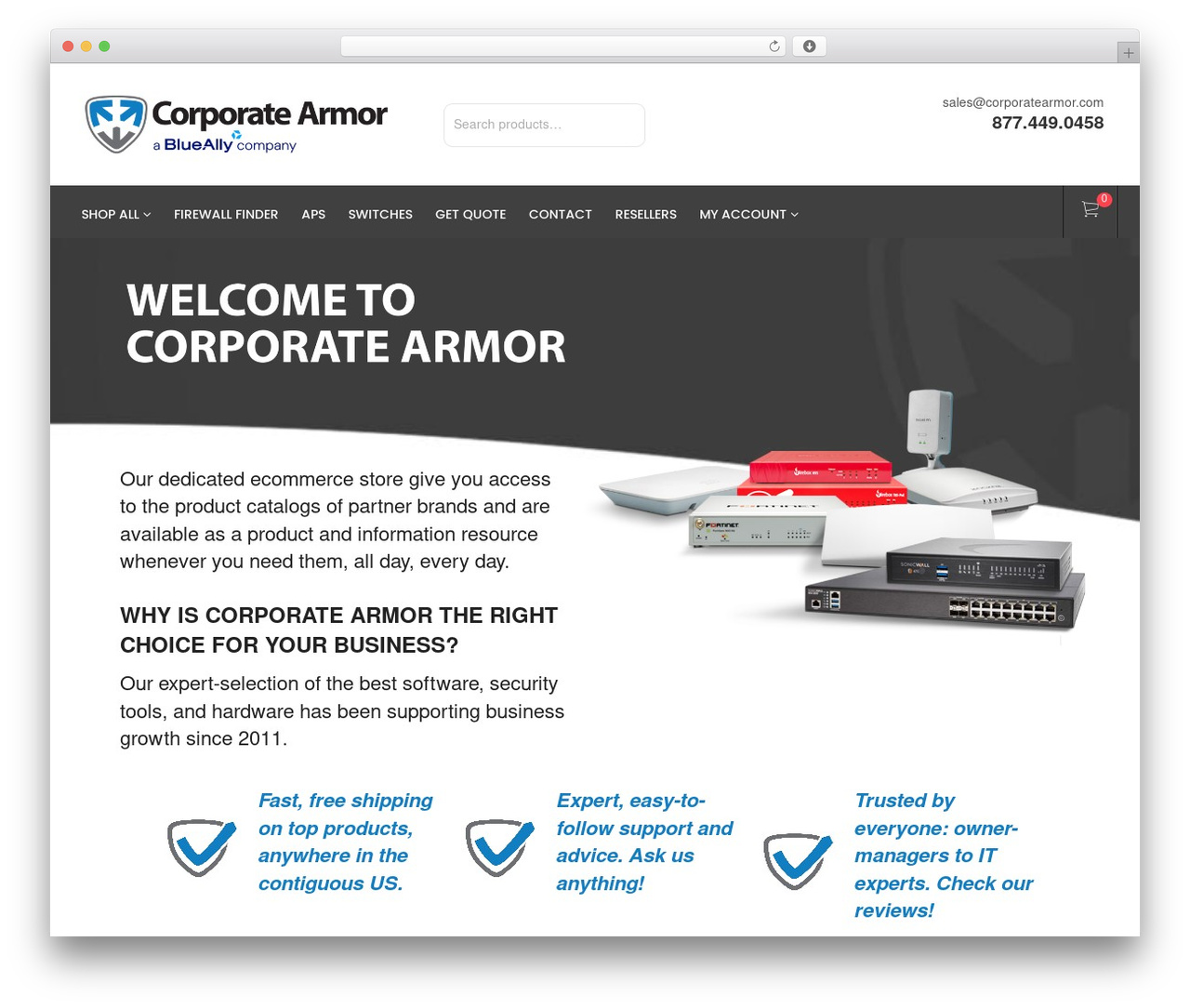Shop Elite WordPress shopping theme - corporatearmor.com