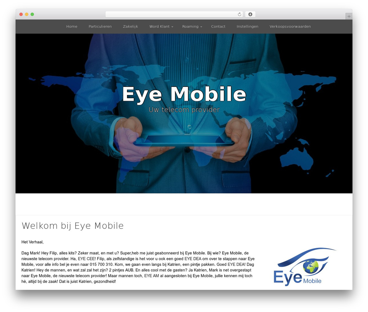 Super WordPress theme - eye-mobile.com