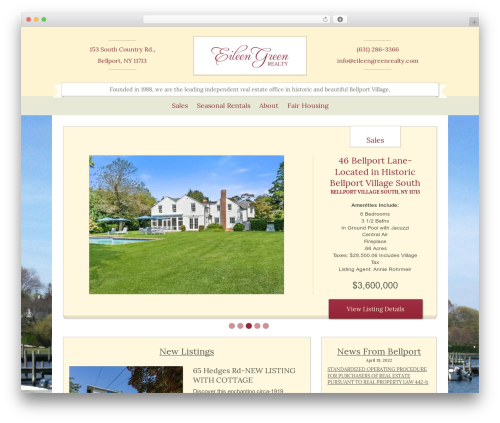 Theme WordPress Eileen Green Realty Theme - eileengreenrealty.com
