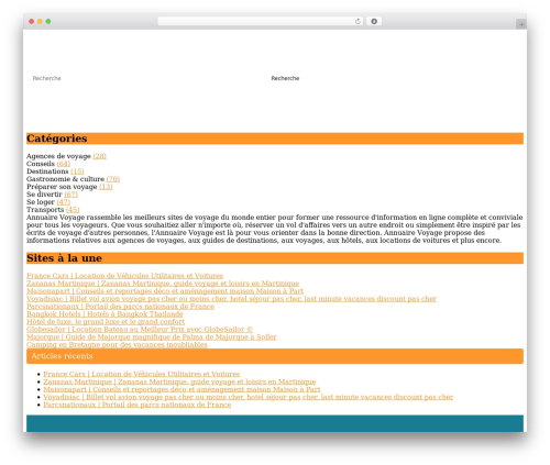 WordPress theme generic-site - annuaire-voyage.eu