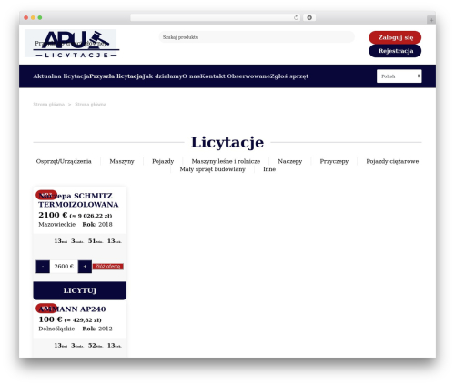 Woocommerce simple auctions WordPress plugin - apulicytacje.pl
