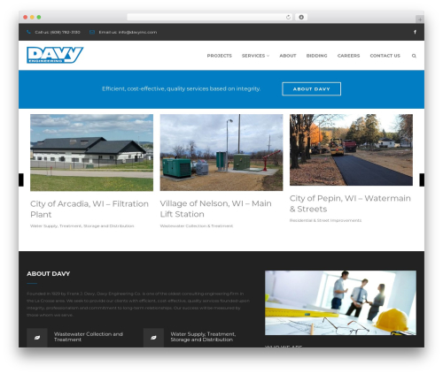 Construct WordPress website theme - davyengineering.com