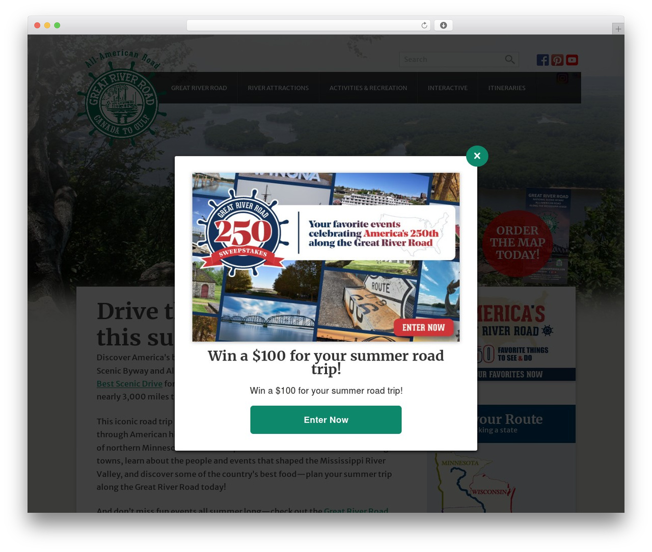 Custom theme WordPress - experiencemississippiriver.com