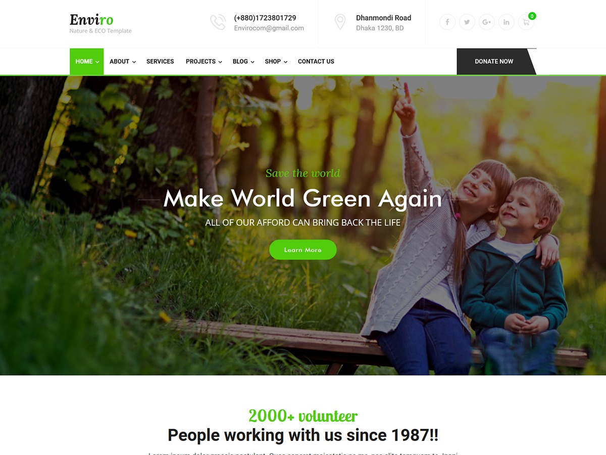 Enviro WordPress theme by Tona Theme