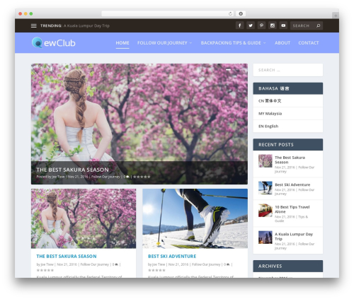 Extra WordPress theme - ewclub.com