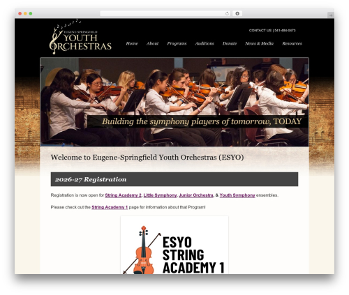 EYSO WordPress theme - esyorchestras.org