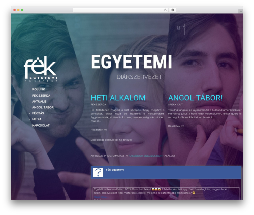 Panic Station WordPress page theme - egyetemi.fek.hu