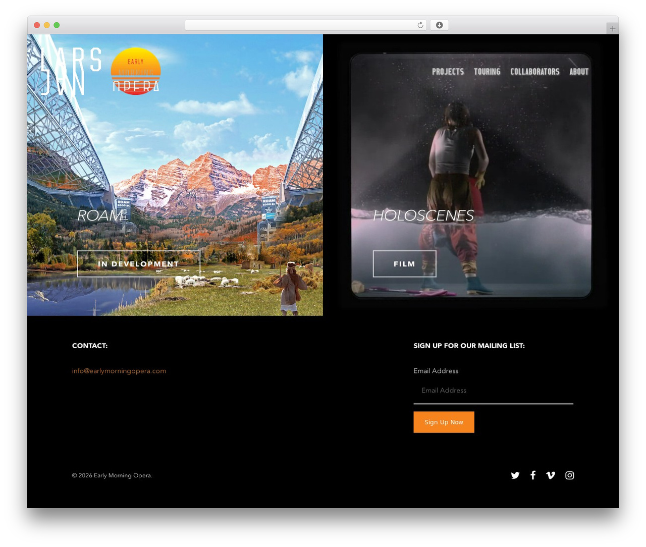 Salient WordPress theme - earlymorningopera.com