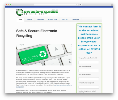 Skeleton theme WordPress - ewaste-express.com.au