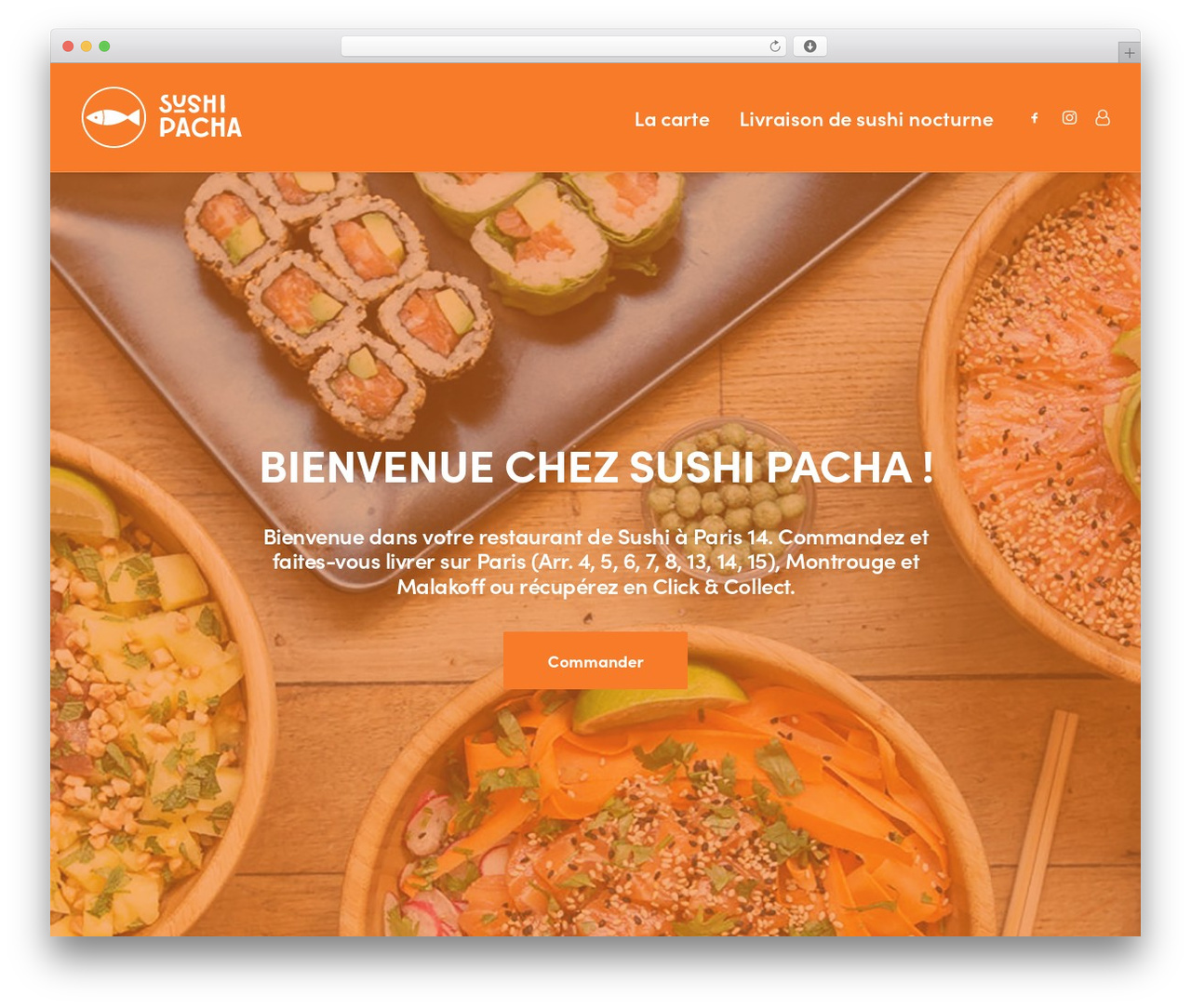 Uncode WordPress page theme - sushipacha.fr