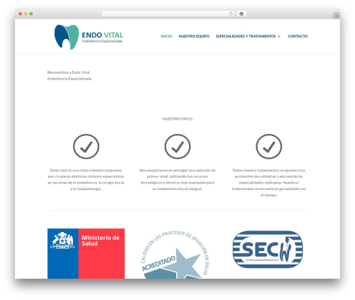 WordPress theme Divi - endovital.cl