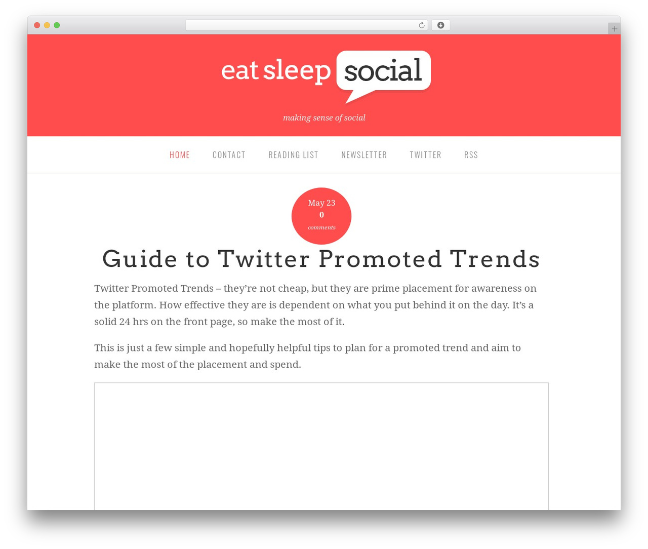 WordPress theme Time - eatsleepsocial.com